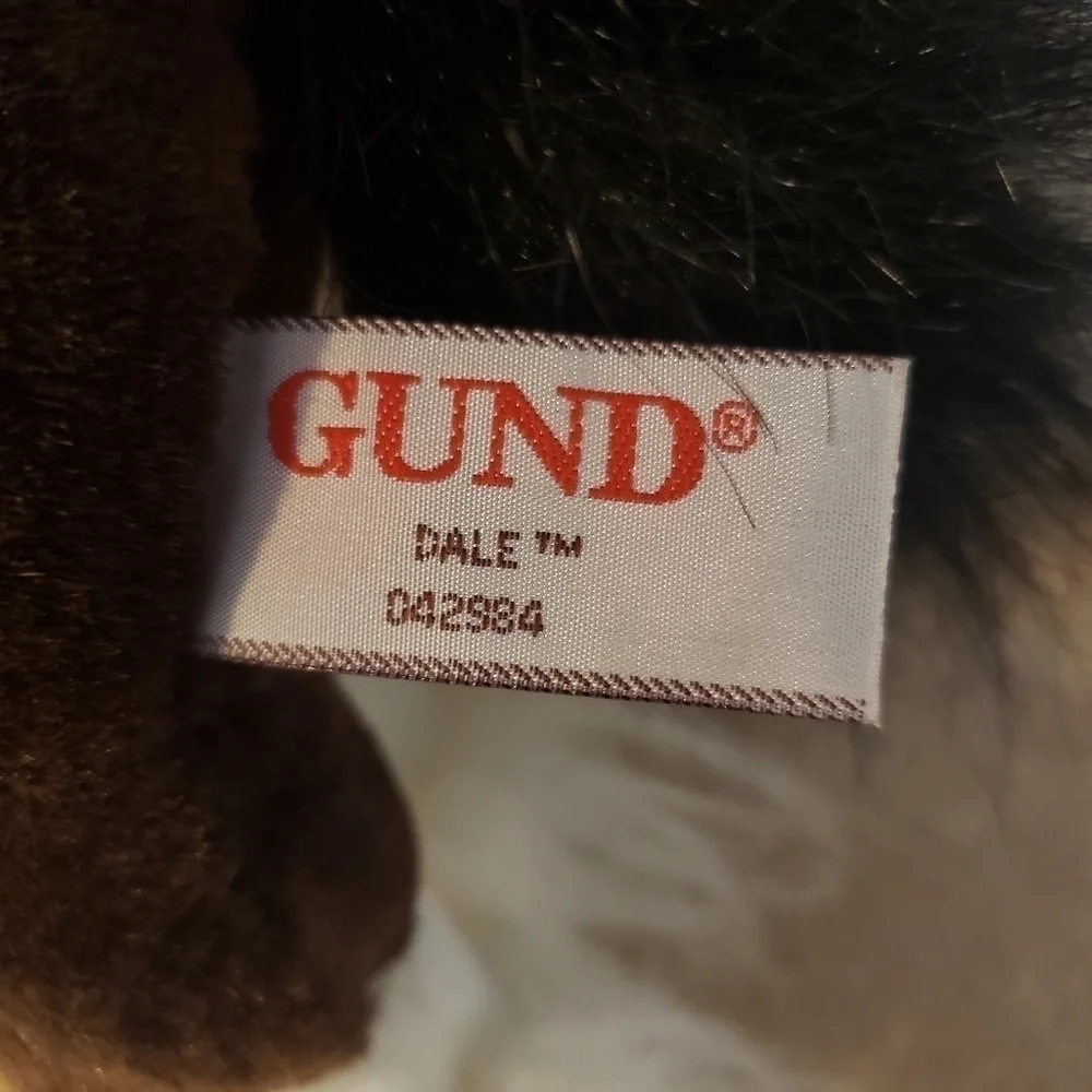 Gund “Dale” Clydesdale Firm Plush Horse Stuffed Animal Realistic Toy Brown White